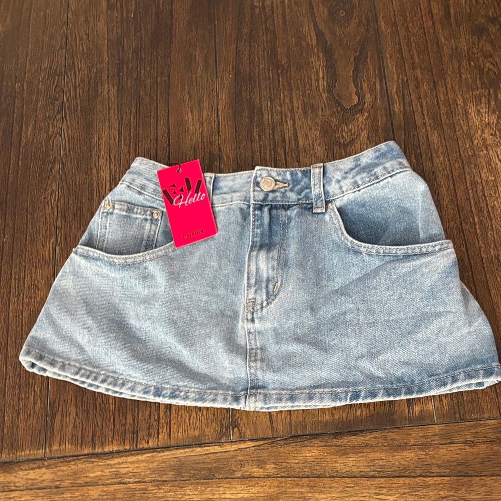 Emmiol Vintage Blue Micro Denim Skirts XS NWT